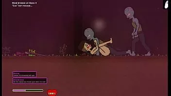 Cautiverio | mujer desnuda huye de zombies cachondos pero se la follan duro y creampied | hentai juego jugabilidad p1