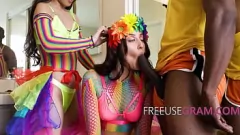 Play Asian Threesome Taboo Fantasy: Hot Babes Get Wet and Wild in Public