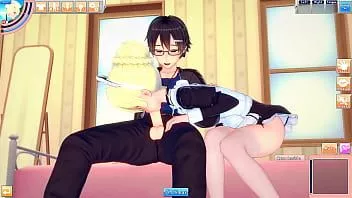 Sheffield hentai, criada de azur lane, atiende las necesidades de su amo